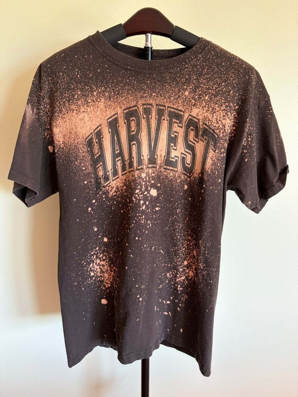 M&O Knits Harvest T-Shirt Gold Mens M Brown Crew Neck Short Sleeve Sleeves